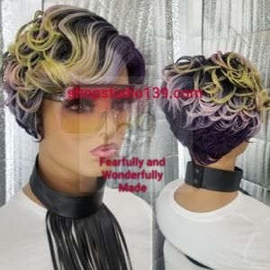 Wow water colors pixie wig